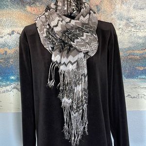 Black & silver scarf